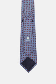 Μεταξωτή γραβάτα με γεωμετρικό σχέδιο, Light Blue, hi-res