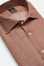 Λινό πουκάμισο με κανονική εφαρμογή, σε κεραμιδί χρώμα, Rot, hi-res