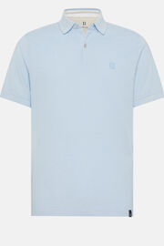 Bawełniana koszulka polo z piki., Light Blue, hi-res