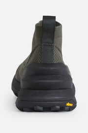 Sneakers Calza Alta Militare In Tessuto Sostenibile, , hi-res