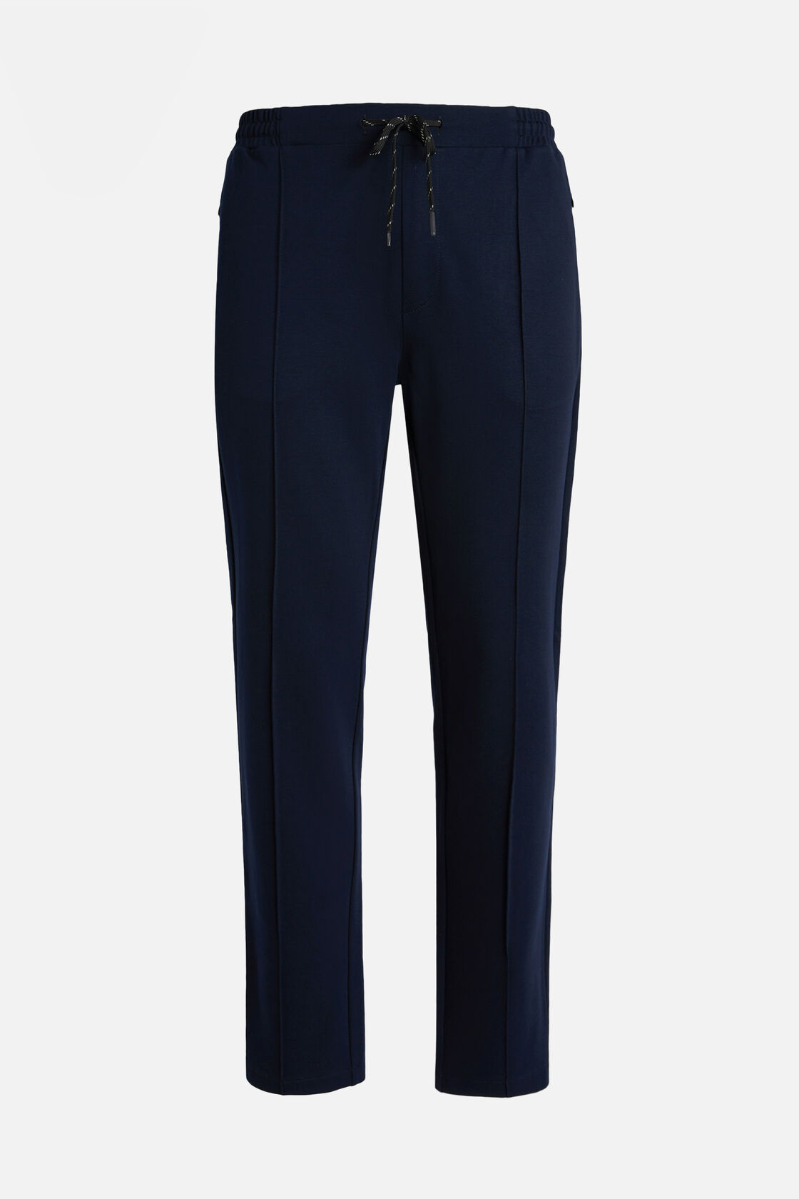 Stretch Interlock Technical Fabric Trousers, Navy blue, hi-res