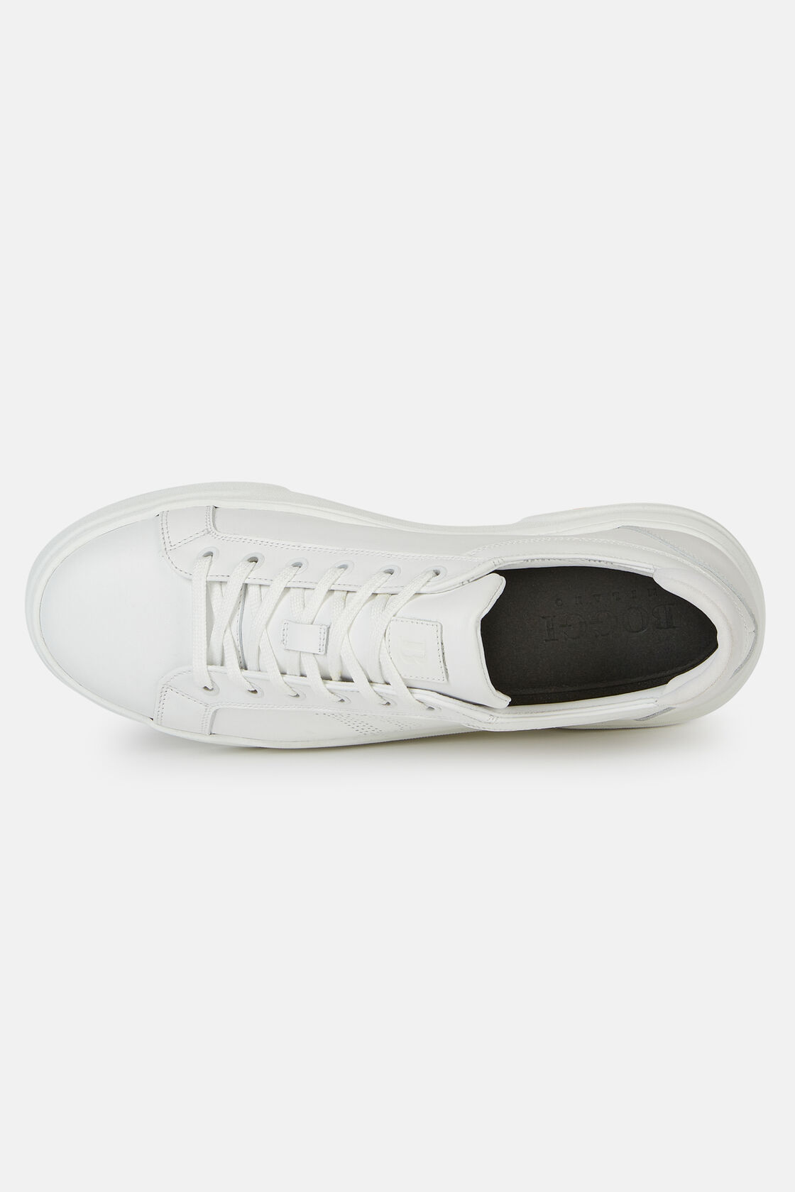 Weiße Sneaker Aus Leder Mit Logo, Weiß, hi-res