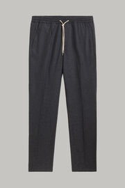 Washable regular fit flannel trousers, , hi-res