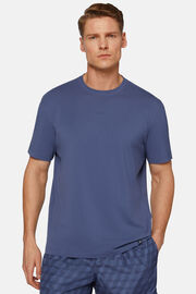 T-shirt En Coton Supima Extensible, Bleu, hi-res