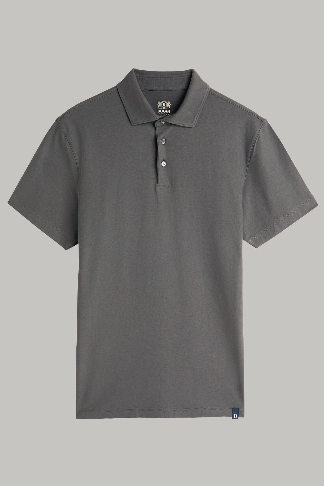 REGULAR FIT POLO SHIRT IN COTTON CREPE JERSEY, , hi-res