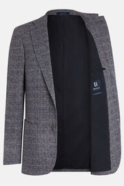 Blue Wool and Nylon Printed B Jersey Jacket, , hi-res