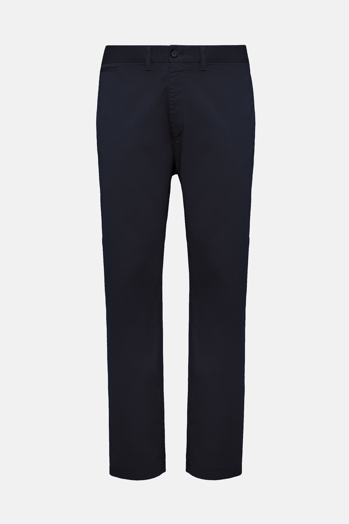 Stretch Cotton Trousers, Navy blue, hi-res