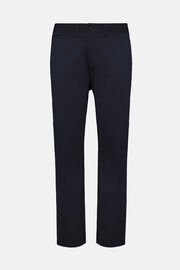 Stretch Cotton Trousers, Navy blue, hi-res