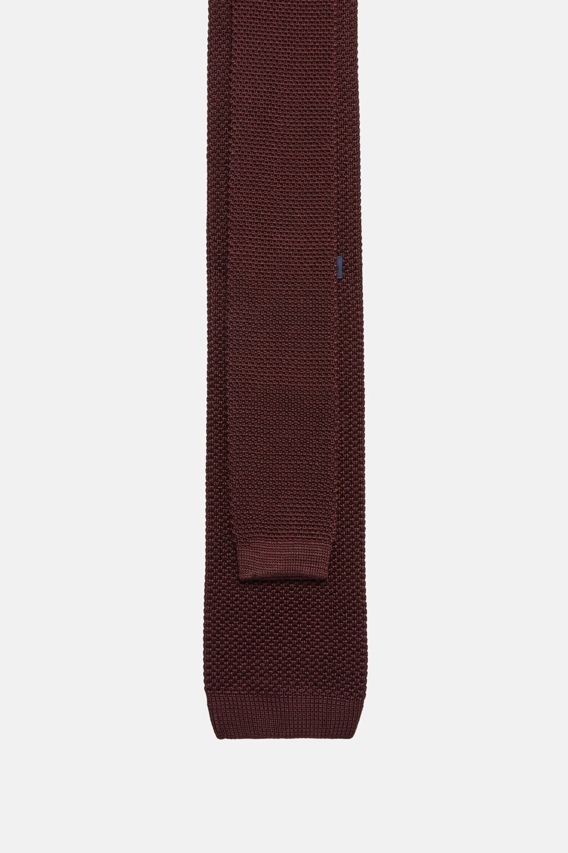 Knitted Tie, Burgundy, hi-res