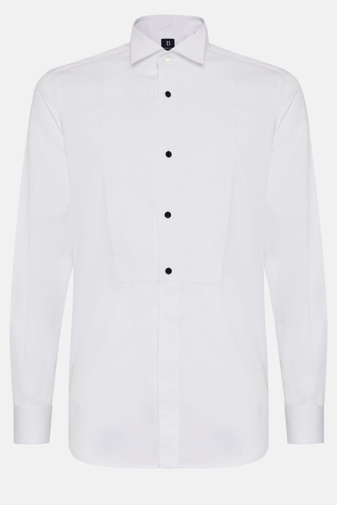 Slim Fit White Cotton Shirt, White, hi-res