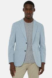 Light Blue Cotton B Jersey Jacket, Light Blu, hi-res
