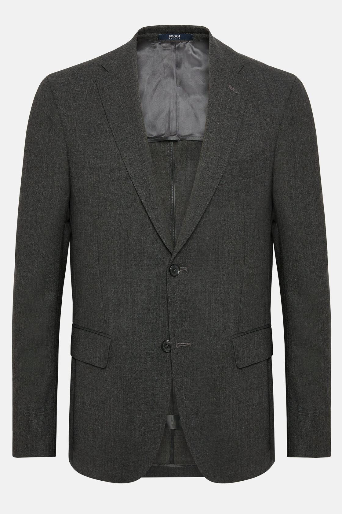 Grauer Anzug aus Travel Wool, , hi-res