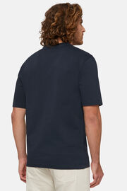 T-shirt van biologische katoenmix, Navy blue, hi-res