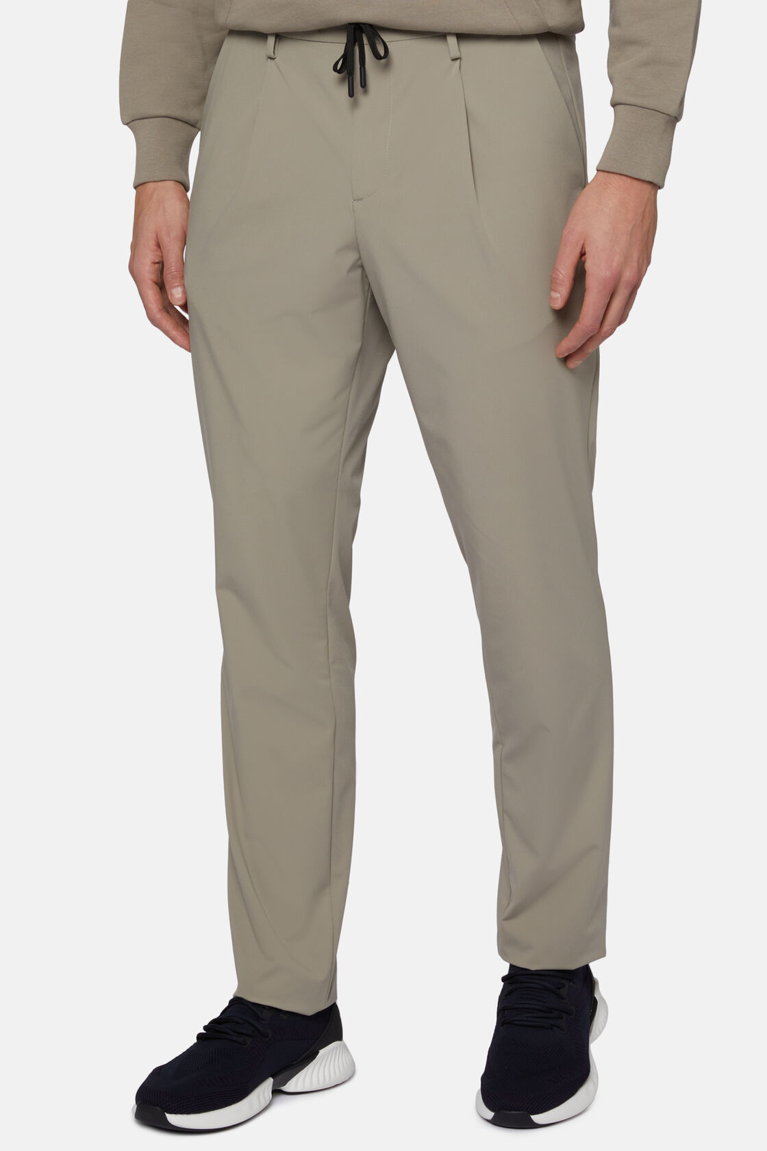 B-Tech Stretch Nylon Trousers, Taupe, hi-res