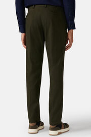 Pantalon En Coton Tencel Extensible, Vert, hi-res