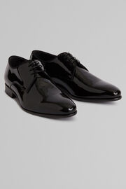 Patent Leather Derby Shoes, Black, hi-res