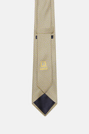 Wzorzysty krawat jedwabny, Yellow, hi-res