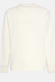 Sweatshirt Mit Rundhalsausschnitt Aus Baumwolle, Weiß, hi-res