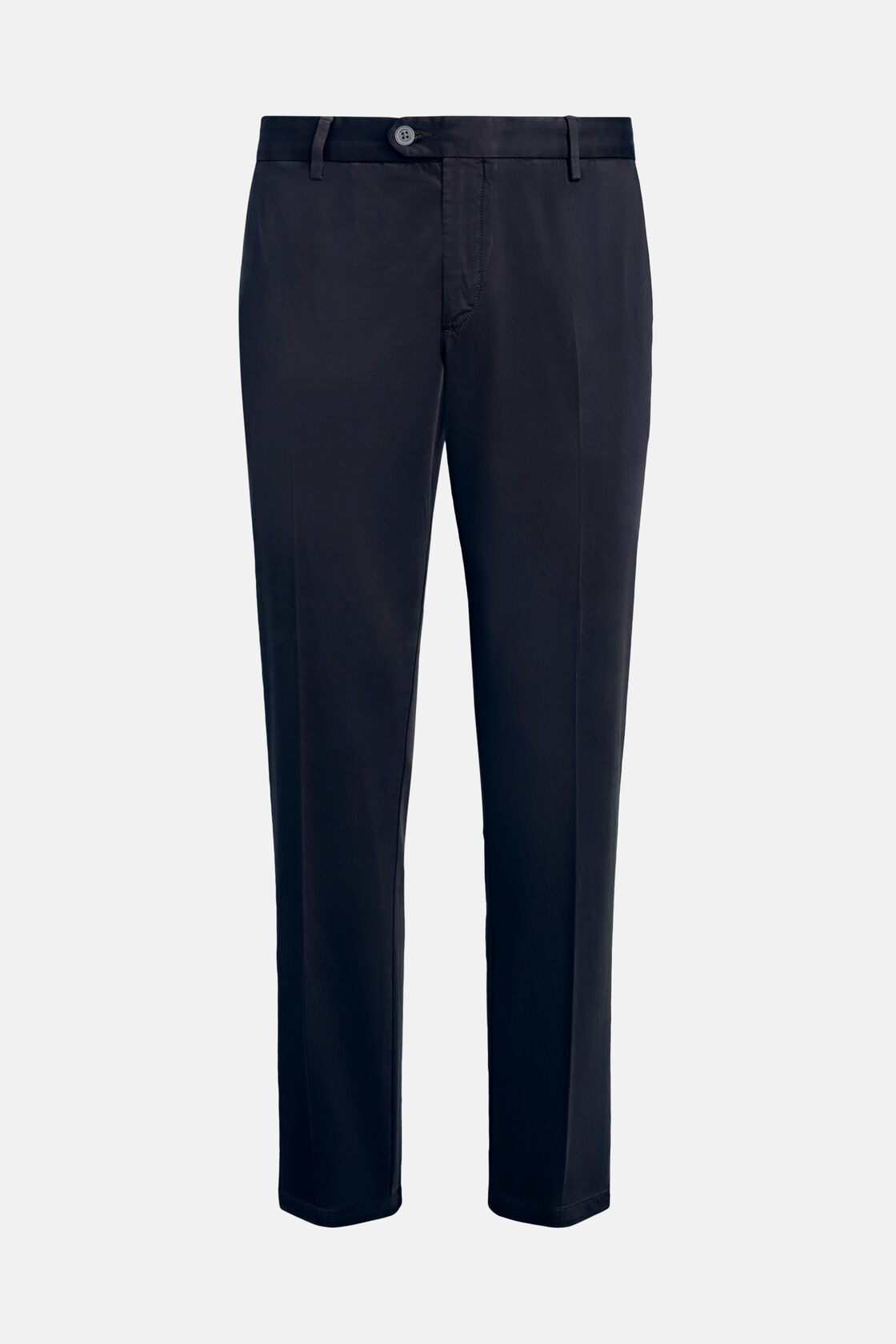 Stretch satin trousers, Navy blue, hi-res