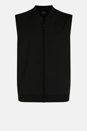 Black Recycled and Technical Jersey Waistcoat, Black, hi-res