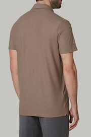 POLO IN JERSEY DI COTONE CREPE REGULAR FIT, Taupe, hi-res