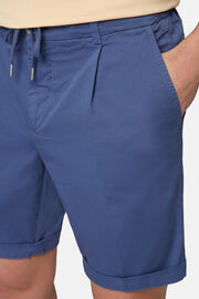 Stretch Cotton Summer Bermuda Shorts, Air-blue, hi-res