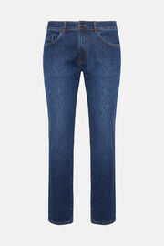 Mittelblaue Jeans Aus Elastischem Denim, Blau, hi-res
