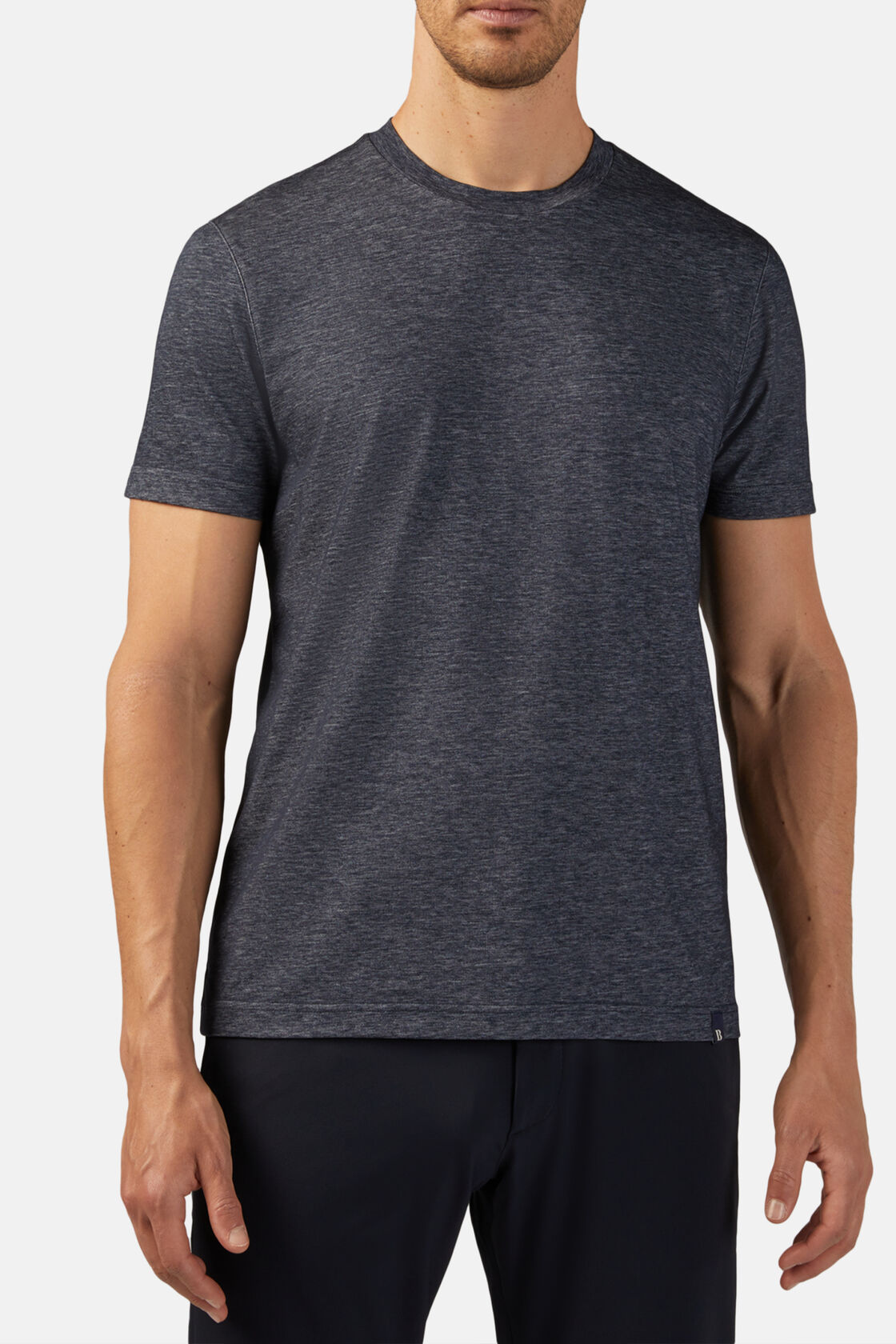 T-Shirt aus Baumwolle Nylon Tencel, Navy blau, hi-res