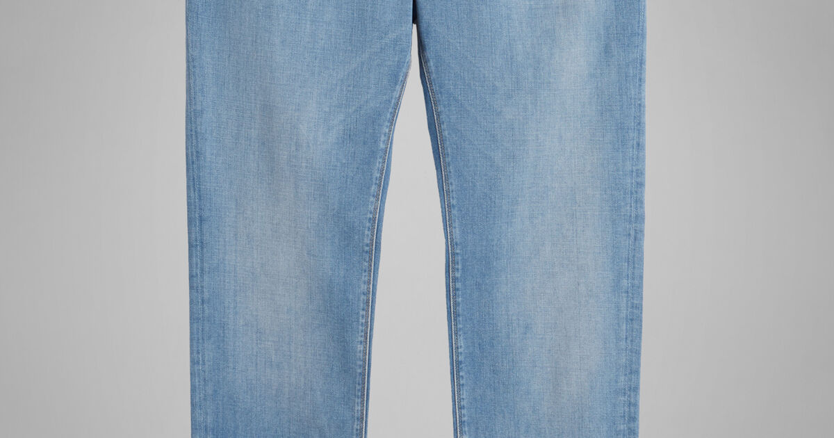 Men's 5 pockets denim light wash trousers regular | Boggi Milano
