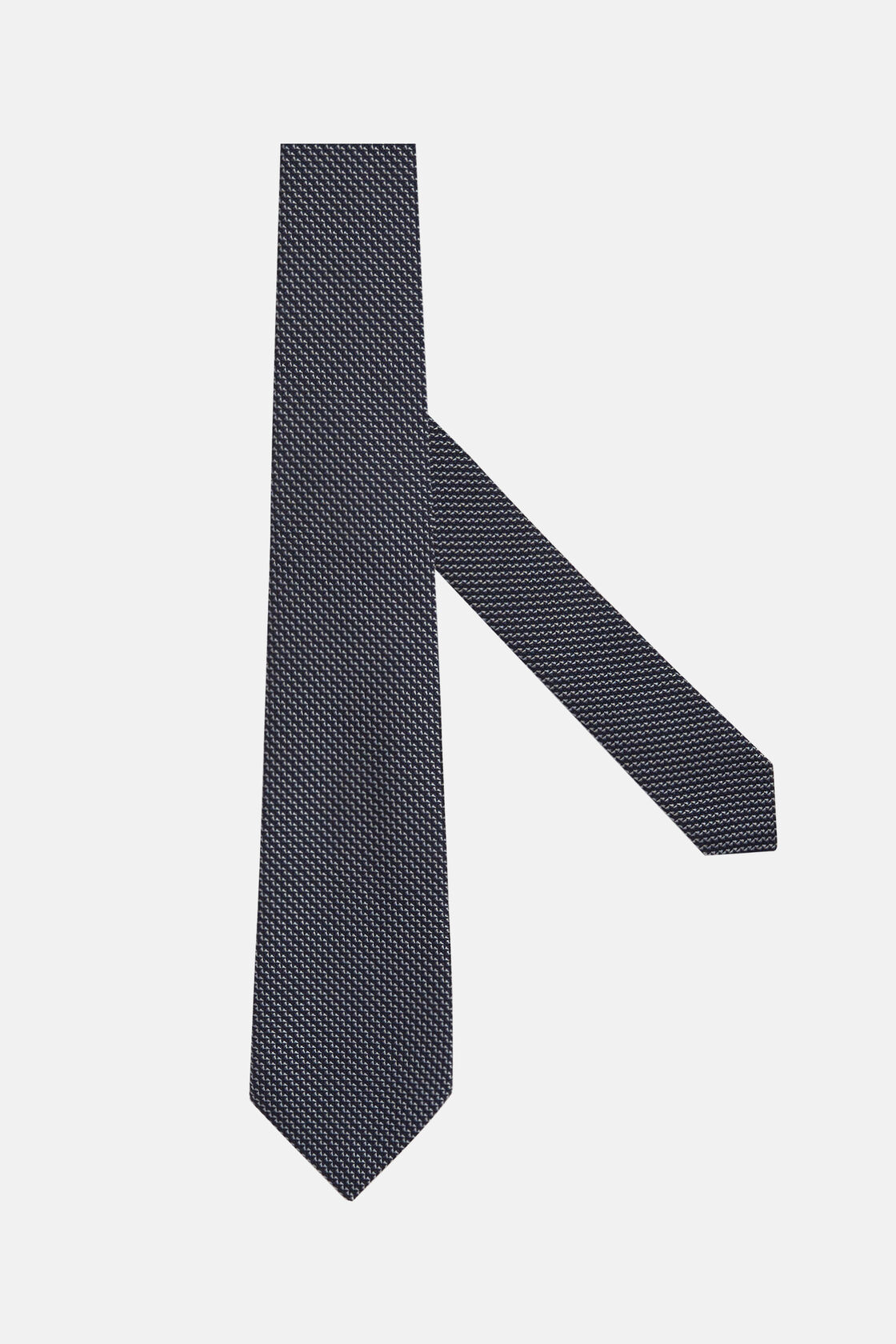 Jedwabny odświętny krawat, Navy blue, hi-res