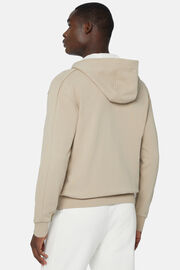 Sweatshirt com capuz de mistura de algodão orgânico, Beige, hi-res