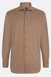 Regular Fit Cotton Jersey Polo Shirt, Taupe, hi-res