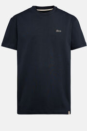 T-Shirt In Misto Cotone Organico, Navy, hi-res