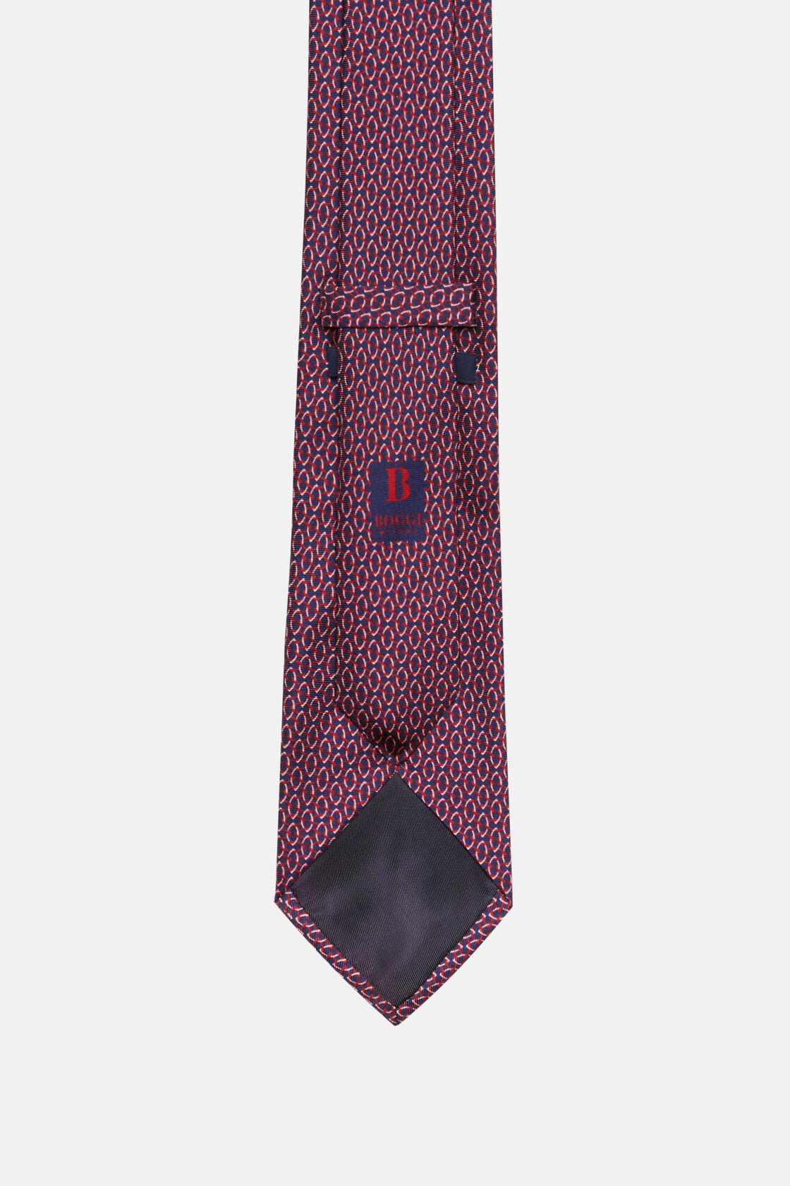 Micro Pattern  Silk Tie, Red, hi-res