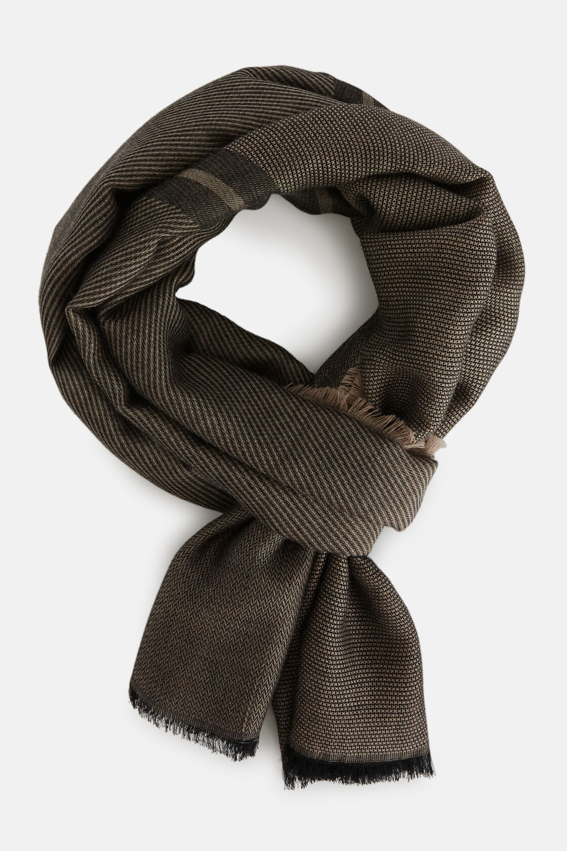 Wool and Modal Scarf, TAUPE, hi-res