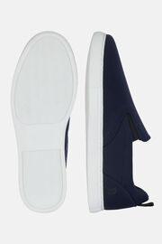 Παπούτσια χωρίς κορδόνια σε μπλε ναυτικό χρώμα, από τεχνικό ύφασμα, Navy blue, hi-res