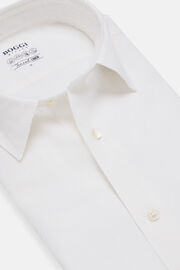 Biała koszula z lnu i tencelu, fason klasyczny, White, hi-res