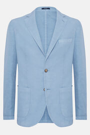 Hemelsblauw jasje in tencel/linnen/katoen, Light Blue, hi-res