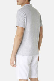 Polo shirt in Tencel Nylon Cotton and Linen, Grey, hi-res