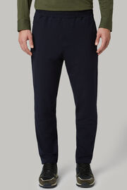 Stretch modal trousers with drawstring, Navy blue, hi-res
