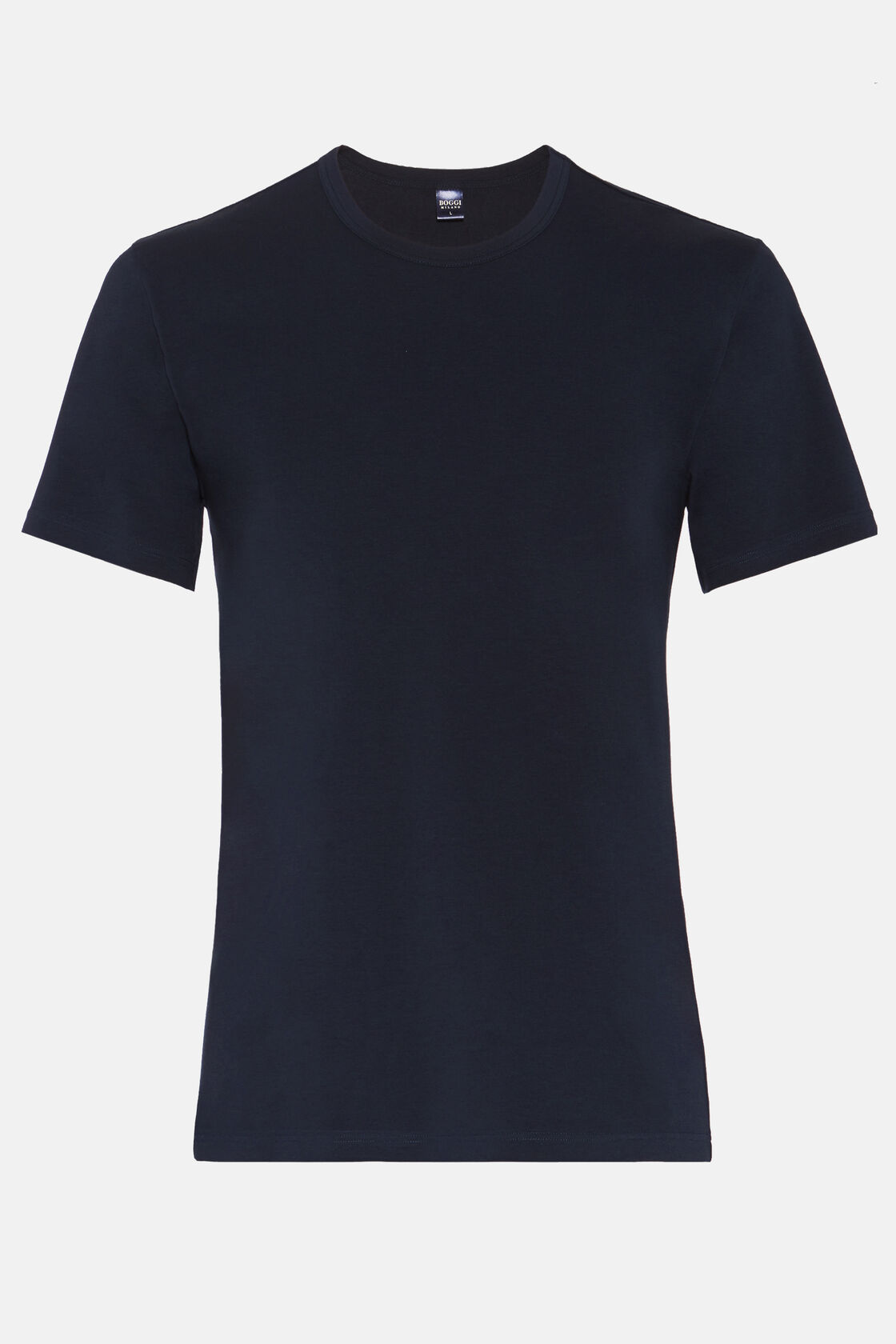 T-shirt En Jersey De Coton Stretch, bleu marine, hi-res