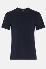 Camiseta En Punto De Algodón Elastificado, azul marino, hi-res