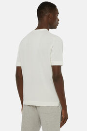 White Pima Cotton Knitted T-Shirt, , hi-res