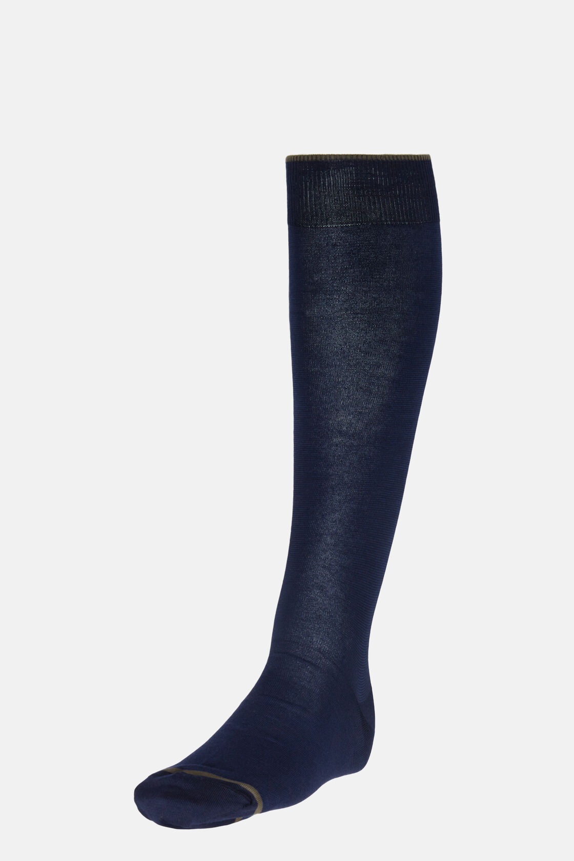Streifen-Socken aus Baumwolle, Navy blau, hi-res