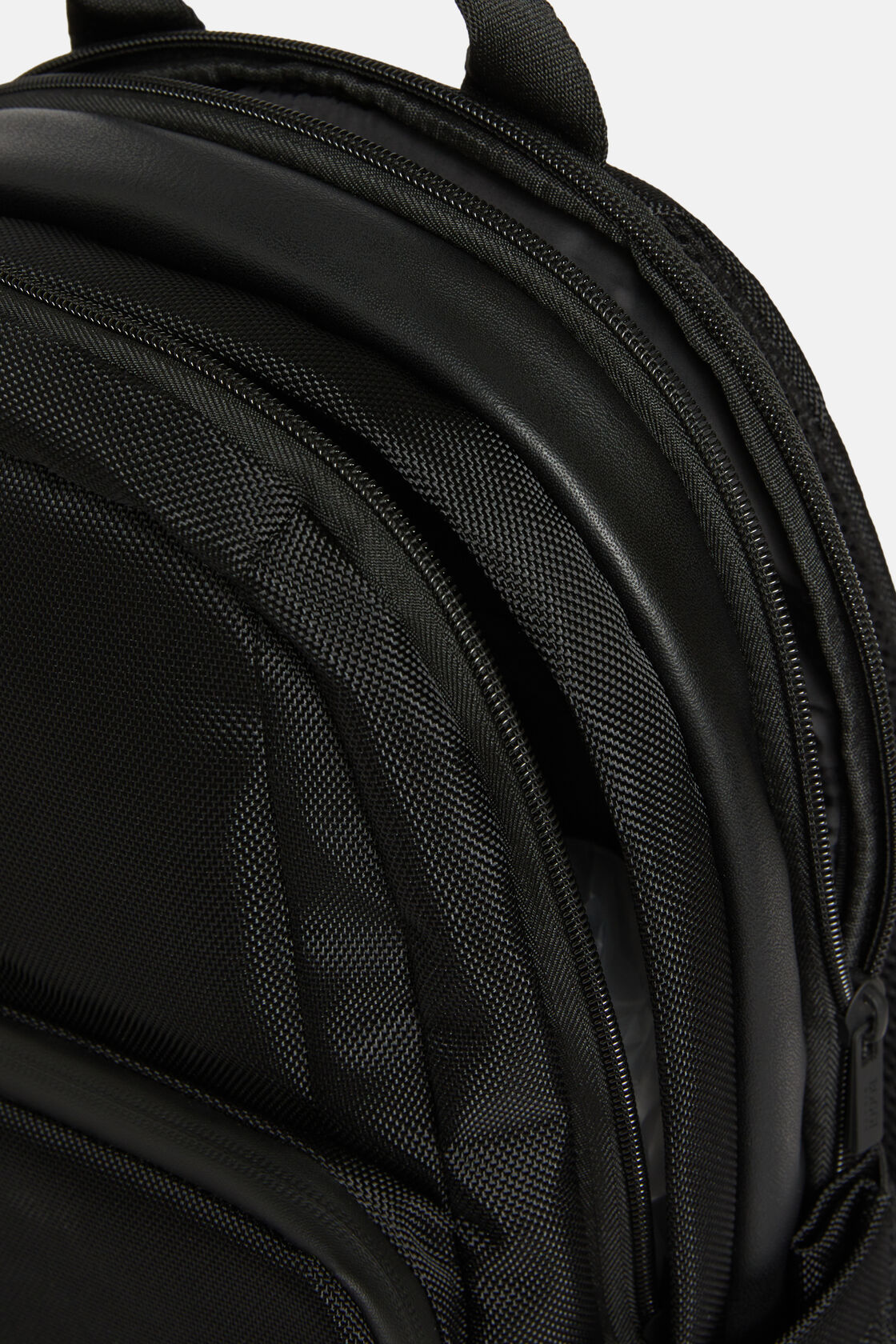 Black Recycled Technical Fabric Rucksack, Black, hi-res