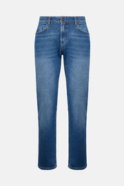 Jeans In Denim Elasticizzato Blu Medio, Blu, hi-res