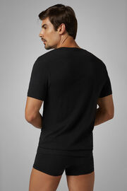 Stretch Cotton Jersey T-shirt, Black, hi-res