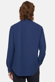 Camisa Estilo Polo De Punto Japonés Regular Fit, Azul  Marino, hi-res