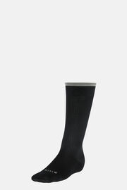 Bordázott mintájú zokni technikai anyagból, Dark Grey, hi-res