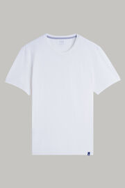 T-shirt en jersey de coton et lin, Blanc, hi-res